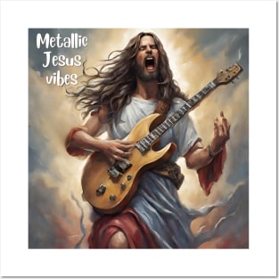 Jesus Meme | Metallic Jesus vibes Posters and Art